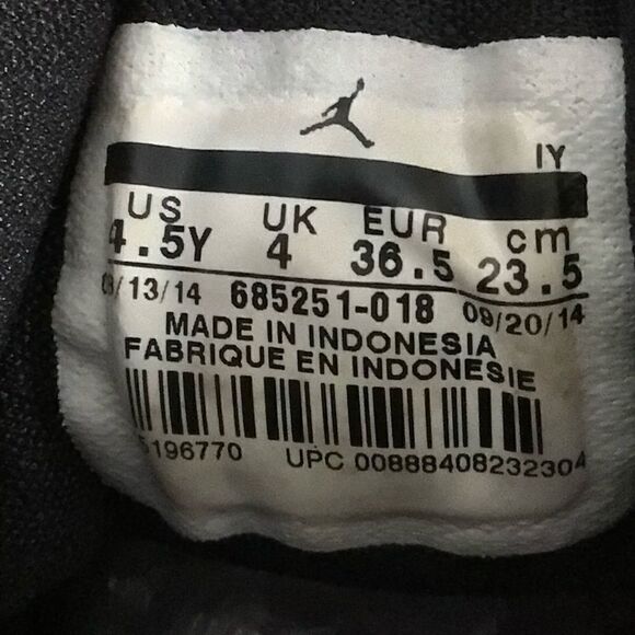 Nike Air Jordan Future GG shoes black liquid lime size 4.5 Y womens 6 685251-018 - Picture 8 of 8